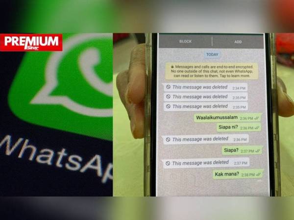  Perbualan antara scammer dengan rakan pemilik akaun WhatsApp yang digodam.