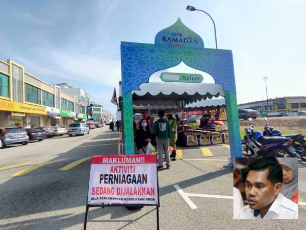 Warga emas dan kanak-kanak tidak dibenarkan memasuki mana-mana bazar di sekitar daerah Kuantan. (Gambar kecil: Hamdan)