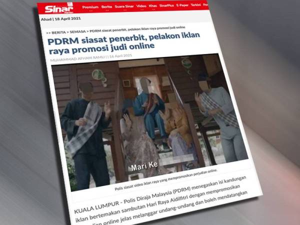 Laporan Sinar Harian pada Jumaat.