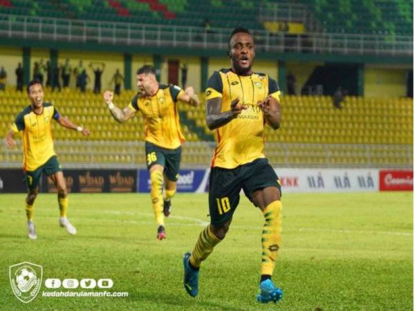 Gol Kipre bantu Hijau Kuning atasi KL City pada Jumaat. - Foto Kedah Darul Aman FC