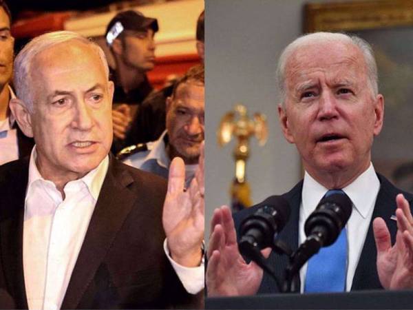 Biden (kanan) masih menzahirkan sokongan ke atas Netanyahu walaupun komuniti antarabangsa mengutuk sekeras-kerasnya kekejaman rejim Zionis. - Foto Agensi