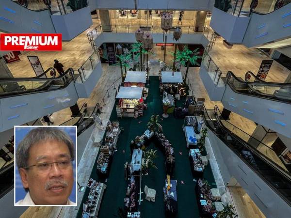 Suasana sebuah pusat beli-belah kelihatan lengang tanpa kehadiran pengunjung ketika tinjauan di sekitar Bukit Bintang pada Selasa. - Foto Bernama, gambar kecil: Dr Sazaly