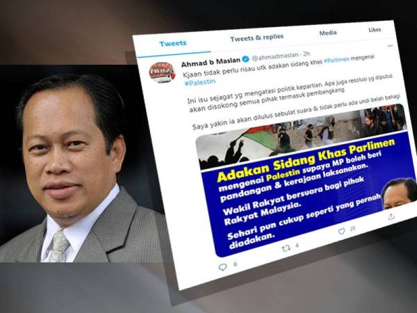 Ciapan Twitter milik Ahmad Maslan