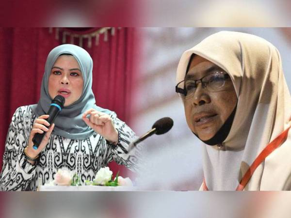 Gambar dari kiri: Rina Harun - Foto Bernama, Senator Nuridah Mohd Salleh