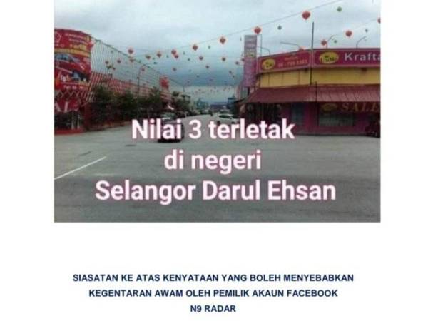 Pemilik Akaun Fb N9 Radar Dipanggil Polis