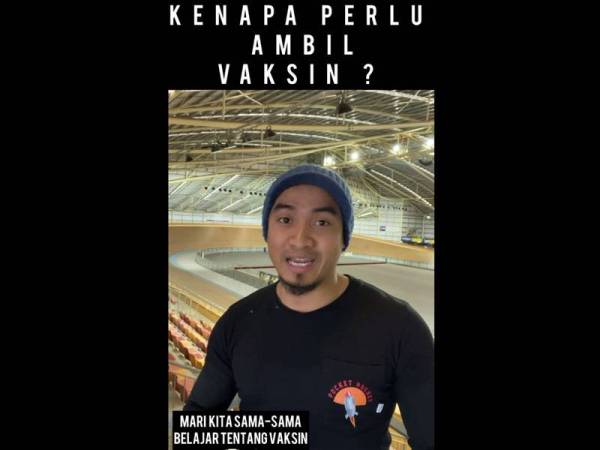 Azizulhasni menggunakan media sosialnya untuk berkongsi kebaikan pengambilan vaksin Covid-19 kepada rakyat Malaysia.