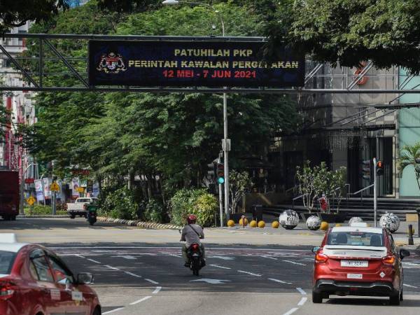 Suasana di sekitar ibu kota kelihatan lengang - Foto Bernama