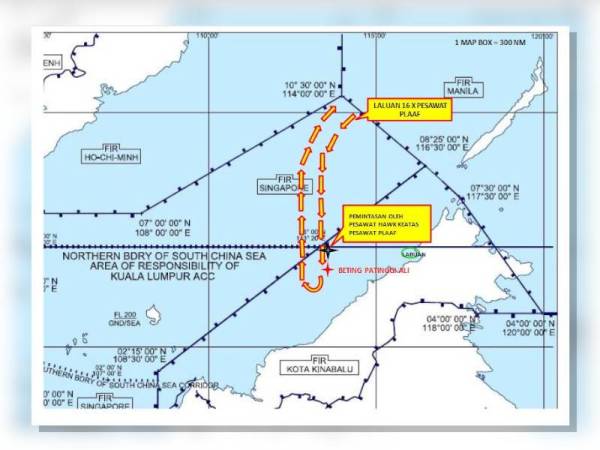 16 Pesawat Tentera Udara China Masuk Zon Maritim Malaysia