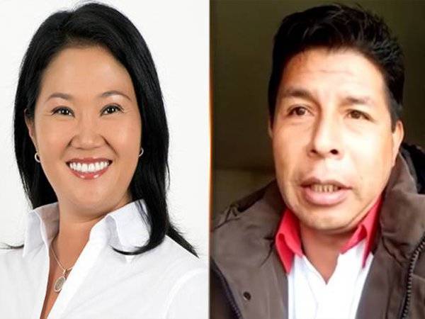 Warga Peru berdepan pilihan antara Keiko Fujimori (kiri) dan Pedro Castillo dalam pemilihan presiden baharu. - Gambar fail