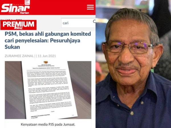 Laporan Sukan Sinar pada Jumaat. Gambar kecil: Tan Sri Yusoff Latiff