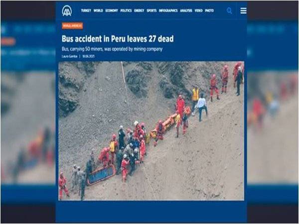 Sekurang-kurangnya 27 terbunuh dan beberapa lagi cedera selepas sebuah bas terbabas ke dalam gaung di wilayah selatan Ayacucho, Peru pada Jumaat.