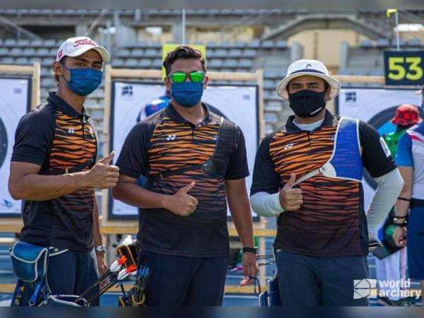 Skuad memanah lelaki negara gagal melayakkan diri ke Sukan Olimpik Tokyo bulan depan. - Foto FB Word Archery