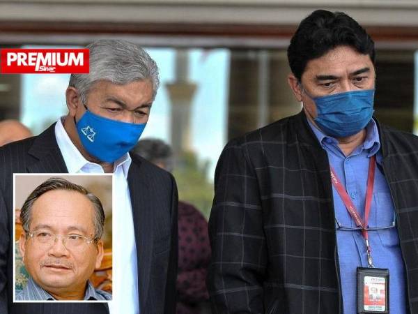 Ahmad Zahid (kiri) terlibat kes mahkamah berprofil tinggi berkenaan rasuah, pecah amanah dan pengubahan wang haram Yayasan Akal Budi bernilai jutaan ringgit. Gambar kecil: Ahmad Atory