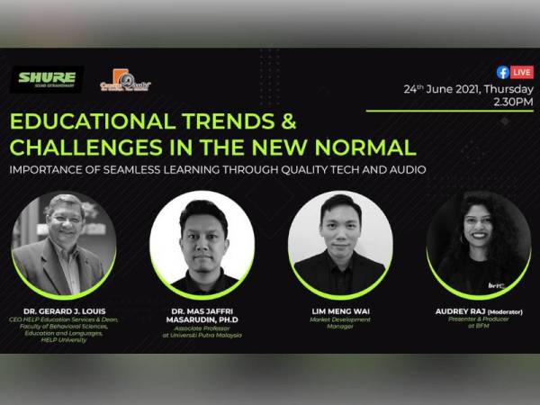 Shure menerajui sebuah forum maya berjudul Trend dan Cabaran Pendidikan di Dalam Normal Baharu: Pentingnya Pembelajaran Lancar Menerusi Teknologi dan Audio Berkualiti pada 24 Jun, jam 2.30 petang.