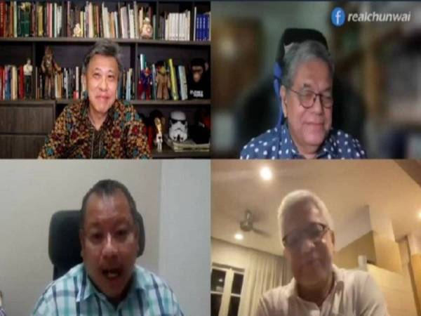 Dari kiri bawah, Noor Azlan, Hussamuddin, Johan dan Chun Wai (kiri atas).