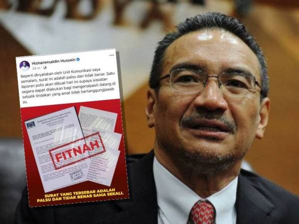 Surat palsu yang mengatakan Hishammuddin mempunyai sokongan untuk membentuk kerajaan baharu.