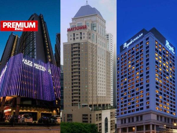 Dari kiri: Jazz Hotel Pulau Pinang, Hotel Silka Maytower Kuala Lumpur dan Royal Chulan Bukit Bintang