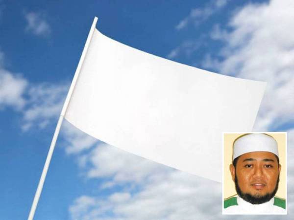 Kempen bendera putih didakwa cuba dipolitikkan oleh parti tertentu. Gambar kecil: Syarhan