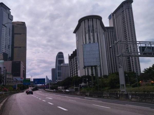 Keadaan di Lebuhraya Persekutuan lengang