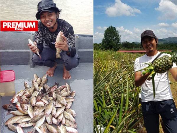 Mohamad Amirulhakim bekerja sebagai nelayan dan turut mengusahakan tanaman nanas, durian dan melon manis di Dungun, Terengganu sejak April lepas.