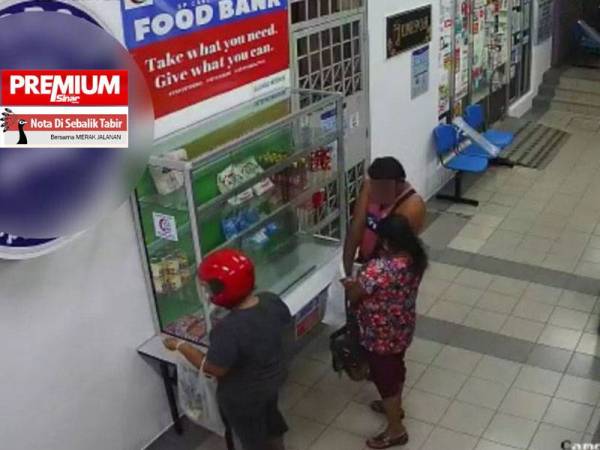 Tular di media sosial satu rakaman CCTV beberapa individu yang dilihat cukup asyik 'memborong' makanan food bank.