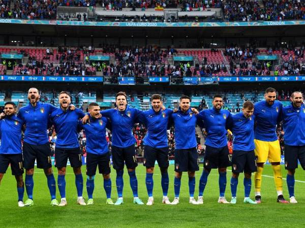 The Azzurri berjaya bangkit selepas mendapat suntikan semangat daripada Roberto Mancini. - Foto UEFA Euro 2020