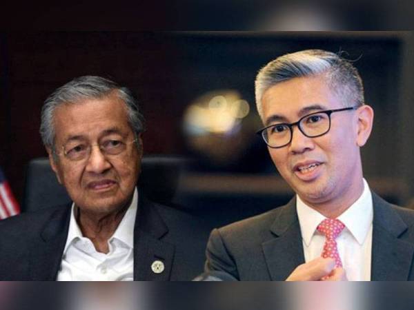 Gambar dari kiri: Dr Mahathir, Tengku Zafrul