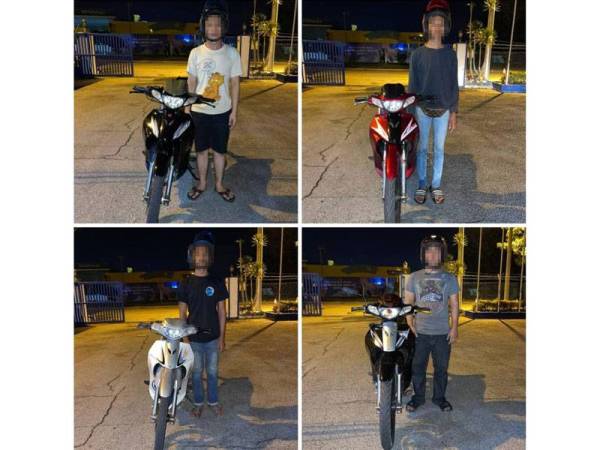 Kesemua suspek yang ditahan kerana menunggang motosikal dengan aksi berbahaya di Batu Pahat, Johor pada malam Sabtu telah dibawa ke BSPTD, Batu Pahat untuk tindakan lanjut.