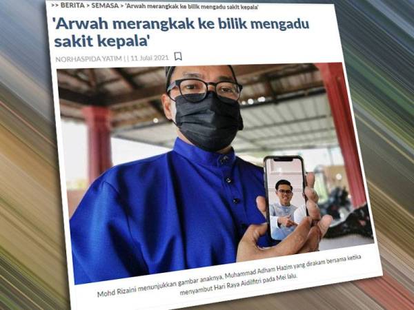 Keratan Sinar Harian berkaitan pelajar Universiti Teknologi Mara Jengka yang meninggal dunia di Hospital Sultanah Nur Zahirah (HSNZ) pada malam Sabtu, mengadu sakit kepala.