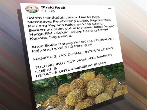 Mohd Shaid memuat naik status di Facebook pada Selasa.