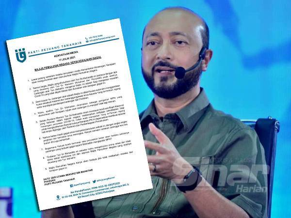 Kenyataan media Mukhriz pada Sabtu.