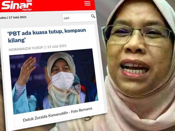 Khamis lalu, Zuraida memaklumkan, PBT mempunyai kuasa menutup mana-mana kilang yang didapati gagal mematuhi SOP bagi mengekang penularan Covid-19 dalam kalangan pekerja.