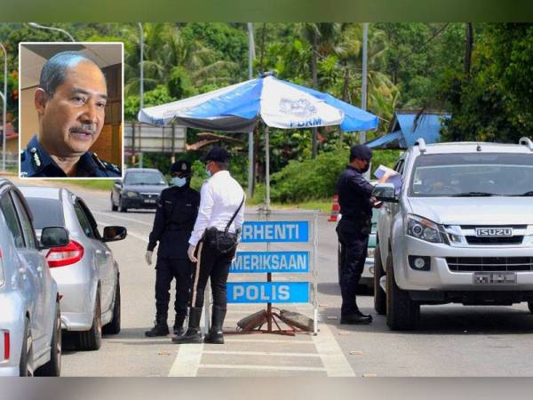 Anggota polis melakukan pemeriksaan ketat kepada semua kenderaan yang melalui SJR di pintu masuk ke negeri terbabit.
Gambar kecil: Abdullah