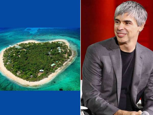 Inilah pulau Tavarua yang berbentuk seperti hati. - Foto Alamy Stock Photo (Gambar kanan) LARRY PAGE - Foto Getty Images