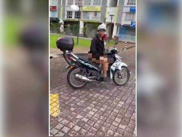 Wanita yang dirakam menunggang motosikal tanpa memakai seluar di Kota Damansara.