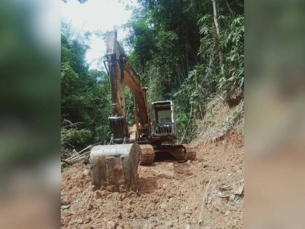 Jentera yang digunakan bagi tujuan meratakan tanah di Hutan Simpan Terenas disita untuk membantu siasatan.