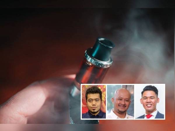 Kawal selia industri vape akan mencipta lebih banyak peluang pekerjaan, terutamanya dalam pengilangan peranti dan e-cecair dan juga penjualan dan pengedaran produk di pasaran.. Syamil Hanafiah (kiri), Rizani Zakaria (tengah) dan Ashraf Rozali (kanan) 