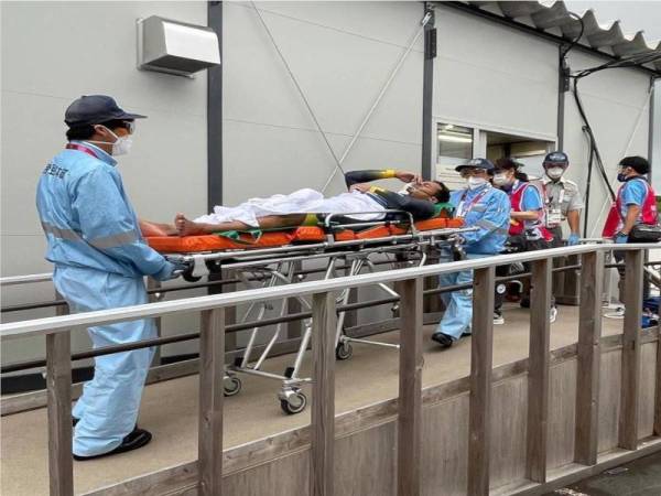 Shah Firdaus dikejarkan ke hospital selepas menamatkan saingan repechage acara keirin di Velodrom Izu, pada Sabtu.