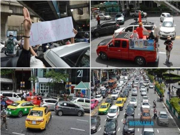 Penunjuk perasaan yang menaiki kereta dan motosikal menyebabkan bandar raya Bangkok sekali lagi menjadi kacau-bilau sehingga mencetuskan pertempuran dengan pihak polis.