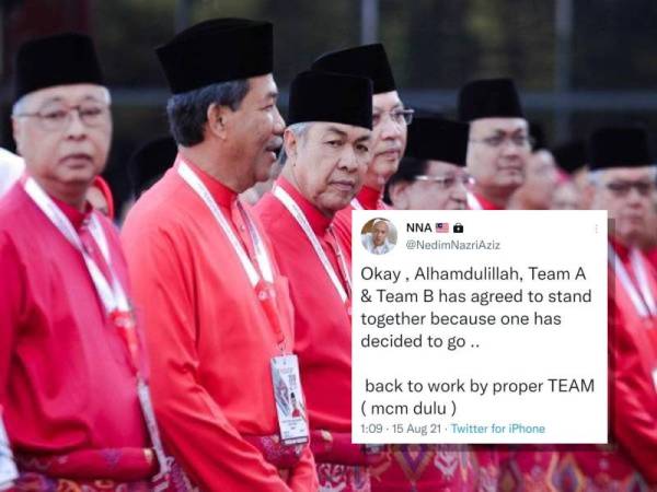 Gambar hiasan. Ciapan Nedim menimbulkan tanda tanya adakah UMNO telah bersatu semula sekiranya Muhyiddin meletakkan jawatan.