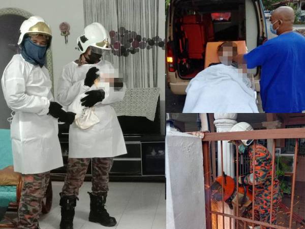 Bayi berusia dua bulan diselamatkan bomba selepas ibunya mengalami kejang otot. Mangsa yang mengalami kejang otot berjaya diselamatkan danm dihantar ke hospital. Bomba menggunakan peralatan khas untuk membuka pintu pagar yang berkunci.