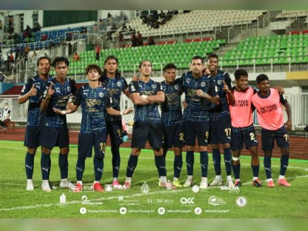 Penang FC kini berada di kedudukan ketiga Liga Super dengan 31 mata selepas mengharungi 17 perlawanan. - Foto Penang Football Club