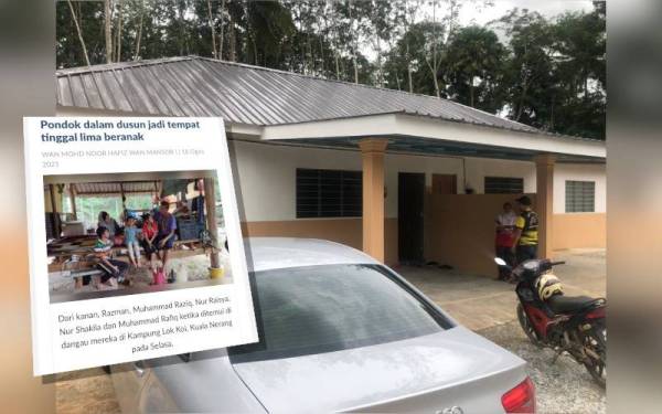 Rumah sewa baharu Rahman sekeluarga di Kampung Baru Padang Sanai, Kuala Nerang. - Foto Ihsan RIZDUAN DAUD