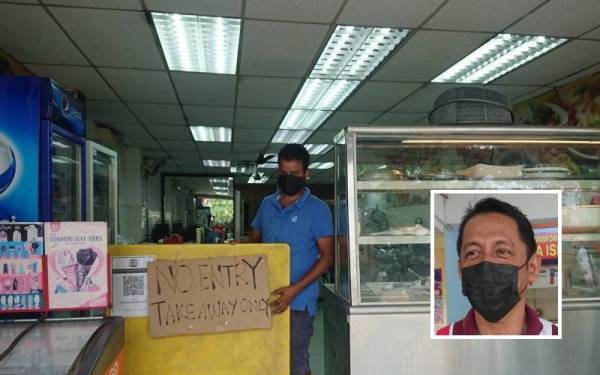 Suthagar masih tidak benarkan pelanggan makan di dalam kedai. Gambar kecil: Faizal