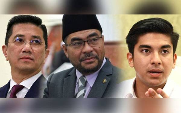 Gambar dari kiri: Azmin, Mujahid Yusuf Rawa - foto Bernama, Syed Saddiq.