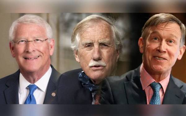 Gambar dari kiri: Roger Wicker - Foto Twitter, Angus King, John Hickenlooper - Foto AP