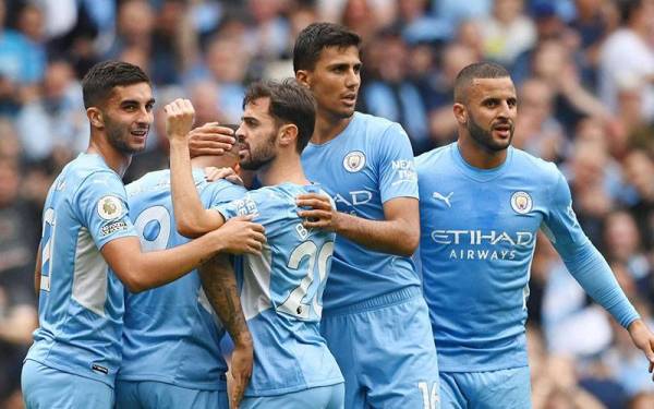 City membelasah Norwich 5-0 dalam aksi EPL pada Sabtu.