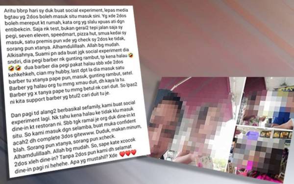 Tangkap layar hantaran wanita berkenaan yang menerima pelbagai kecaman netizen.