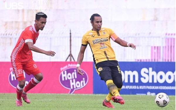 Antara aksi menarik pertemuan Negeri Sembilan menentang Kelantan FC dalam saingan Liga Premier di Stadium Sultan Muhammd lV. FOTO: Negeri Sembilan Football Club