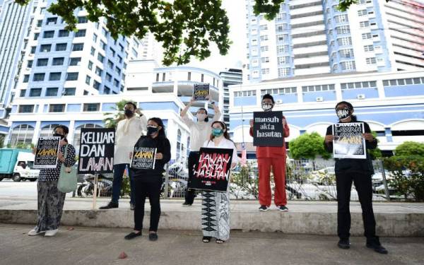 Tujuh aktivis SSR dipanggil polis untuk siasatan lanjut berkenaan perhimpunan #Lawan. FOTO: ROSLI TAIB